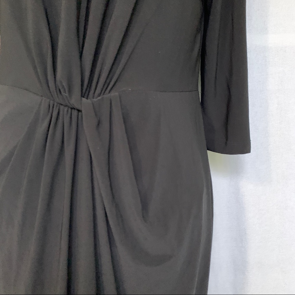 Vince Camuto / Black Cinch Waist Long Sleeve Dress - Picture 3 of 8